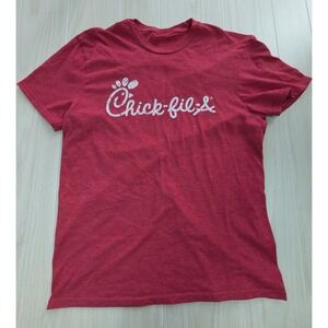Chick-fil-A Logo T-Shirt Large red heathered Men women